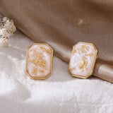 Korean new metal material geometric shape square earrings temperament earrings daiiibabyyy