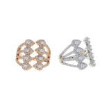 Daiiibabyyy Tear Drop Cubic Zirconia CZ Ring For Women Triple Three Layer Full Finger Jewelry High Quality