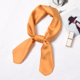 Daiiibabyyy Fashion Square Silk Scarf Headband for Women Solid Color 70 CM Hair Scarf Headwrap air Band Hair Ties Bandana Head Neck Scarf