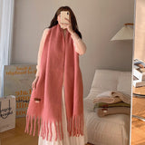 Women Fashion Thick Solid Color Wild Scarves 230X37CM Fantasy Macaron Scarves Women Winter Soft Warm Feel Cashmere Long Shawl daiiibabyyy