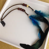 New Women Girls Headdress Hair Ornaments Bb Clip Feathers Indian Style Feather Hair Tassel Hair Piece Accessories Barrettes daiiibabyyy