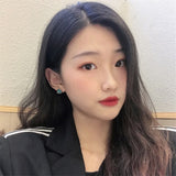 Irregular geometrical stud earrings small pure and fresh and green earrings everyday wear earrings students daiiibabyyy