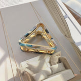 Fashion Acetate Triangle Hair Clips for Women Girls Hair Claw Chic Barrettes Claw Crab Hairpins Styling Tool Hair Accessories daiiibabyyy
