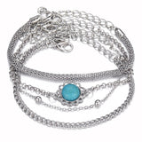 New Trendy Statement Metal Bracelet for Women Punk Retro Chain Geometric Multi-layer Wild Girl Party Gifts Banquet Accessories daiiibabyyy