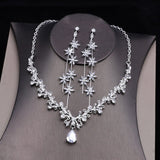 Luxury Bride Wedding Jewelry Sets Bridal Crown Tiara Zircon Necklace Sets For Women Princess Rhinestone African Bead Jewelry Set daiiibabyyy