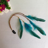 New Women Girls Headdress Hair Ornaments Bb Clip Feathers Indian Style Feather Hair Tassel Hair Piece Accessories Barrettes daiiibabyyy