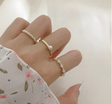 Punk Cool Hip Pop Multi-layer Adjustable Chain Four Fingers Open Alloy Women Rotate Rings for Women Party Gift daiiibabyyy