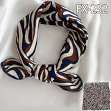 50x50cm Square Silk Hair Scarf Women Headband Fashion Print Neck Scarfs Office Hair Band Hand Kerchief Female Bandana daiiibabyyy