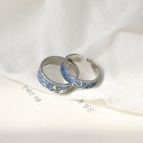 Lovers Ring, 2022 new creative art wind moon ring, Korean geometric fashion women's ring wedding jewelry daiiibabyyy