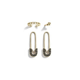 New Arrival Fashion Geometric Pin Crystal Charm Drop Earrings For Women Europe and America Punk Jewelry Trendy Statement Earring daiiibabyyy