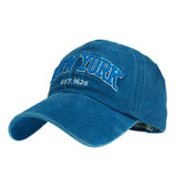Daiiibabyyy Vintage Adjustable New York Embroidered Cap Washed Cloth Hats Men Winter Baseball Caps outside Causal Streetwear Dropship