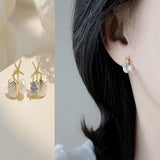 2022 Trend New Beach Shell Starfish Pearl Drop Dangle Earrings for Women Micro Pave Zircon Beach Party Piercing Earring Gift daiiibabyyy