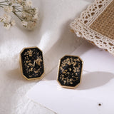 Korean new metal material geometric shape square earrings temperament earrings daiiibabyyy