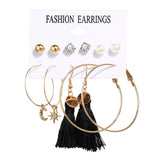 Fashion Gold Hoop Earrings Set Women Pearl Hoop Earrings Oversize Metal Circle Punk Earring 2022 Female Fashion Jewelry Dangler daiiibabyyy