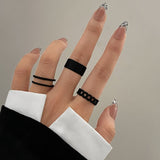 Fashion Jewelry Rings Set Hot Selling Metal Alloy Hollow Round Opening Women Finger Ring For Girl Lady Party Wedding Gifts New