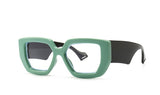 Vintage Square Big Frame Glasses Frame Fashion wood frame glasses Female Transparent Optical Green Eyeglasses daiiibabyyy