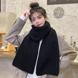 Luxury Winter Woman Scarf Knitted Woolen Red Scarves Cute Warm Couple Shawl Wraps Designed By Fashion Trend Designers Acrylic daiiibabyyy