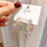 Fashion Crystal Butterfly Clip On Earring Pearl Bead Ear Cuff Long Tassels Charm Hollow Earrings For Women Clip Jewelry Gifts daiiibabyyy