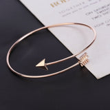 New Korean Women Ladies Arrow Bangle Cuff Bracelets Jewelry Open Adjustable Arrow Bracelet Bangles Pulseiras Bijoux  Wholesale daiiibabyyy