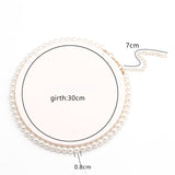 Daiiibabyyy White Pearl Beaded Choker Necklace for Women Elegant Wedding Girl Female Collar Chains Bead Necklace Trendy Jewelry