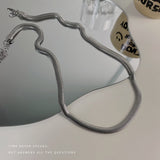 2022 High Quality Clavicle Blade Statement Women Gold Silver Color Stainless Steel 50+5cm Snake Choker Necklace Chains daiiibabyyy
