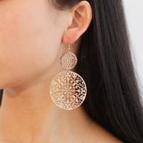 2022 New Vintage Antique Silver Color Carving Drop Earrings for Women Ethnic Alloy Piercing Dangle Earrings Jewelry pendient daiiibabyyy