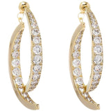 Earrings Diamond Dangler For Women Stick Drop Zircon Ear Cuffs Girls Gold/Silver Color Rhinestone Earring wedding Jewelry