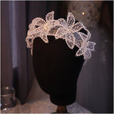 Original design Lace Flower Small Pearl Beaded hairbands Bridal HeadBand Bride Wedding Decoration Hair Accessories daiiibabyyy