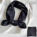 50x50cm Square Silk Hair Scarf Women Headband Fashion Print Neck Scarfs Office Hair Band Hand Kerchief Female Bandana daiiibabyyy