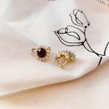 Stud Earrings for Women 2022 New Retro Crystal Pearl Round Earrings Without Ear Hole Clip Jewelry Accessories Wholesale daiiibabyyy