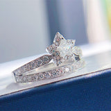 Daiiibabyyy Micro Pave Zircon Twist Star Rings For Women Engagement Wedding Party Jewelry Open Ring Bijoux