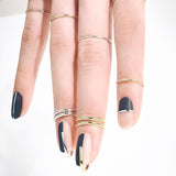 Korean Trendy Nail Ring Metal Line Thin Gothic Rings for Women  Daily Fashion Jewelry daiiibabyyy