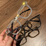 Myopia Hyperopia Women Sunglasses Vintage clear lens glasses ladies luxury rhinestone eyeglasses men optical Shades daiiibabyyy