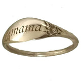 Exquisite Women's Gold Color Mama Letter Flower Ring Simple Personality Engagement Party Ring Fashion Jewelry Gift daiiibabyyy