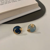 Japan and South Korea's New fashion earring geometric asymmetry clouds Star Moon lady stud earrings  SHANGZHIHUA daiiibabyyy