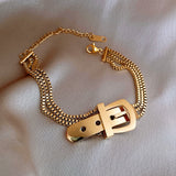 Stainless Steel Bracelet for Women Belt Hand Simple Stainless Steel Women Multilayer Bracelet Trendy Jewelry Wholesale daiiibabyyy
