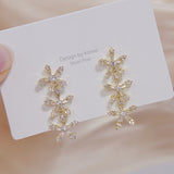 Ins Hot Sale Super Shining Exquisie CZ Flower Earrings for Femme AAA Zirconia Starfish Shape Stud Earring Wedding Jewelry daiiibabyyy