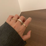 Hiphop/Rock Metal Geometry Of Circular Ring Open Forefinger Punk Accessories Buckle Joint Tail Ring Women Jewelry Gifts