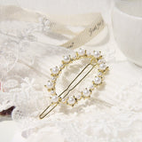 Hair Clips for Women Fashionable Light Luxury Geometric Hairpin Pearl Shape Simple Accessories for Women Jewelry Wholesale daiiibabyyy