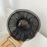 Daiiibabyyy Sun Hat Organza Ladies Yellow Flower Elegant Church Hats Women Summer Spring Stylish Lightweight Hawaiian Beach Hat