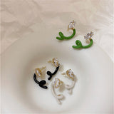 FFLACELL 2021New Korean Multicolor Irregular Twisted Metal Earrings For Women Girls Simple Fashion All-match Party Jewelry Gift daiiibabyyy