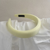 New Fashion Western Style Solid Colors Thicken Padded Headband Bezel Turban Women Hairbands Girls Accessories Headwear INS daiiibabyyy