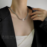 2022 High Quality Clavicle Blade Statement Women Gold Silver Color Stainless Steel 50+5cm Snake Choker Necklace Chains daiiibabyyy