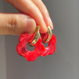 Lost Lady Korean Fashion Cute Resin Small Flower Drop Earrings For women Statement Pendant Earring Girl 2022 Fashion Jewelry daiiibabyyy