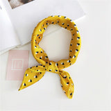 Square Silk Scarf Bandana Polka Dot Stripe Print Hairband Neck Scarfs Women Girls Headbands Hair Tie Shawl Hair Accessories Gift daiiibabyyy