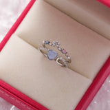 New Fashion Crystal Flower Branch Leaf Adjustable Finger Rings for Women Rose Gold Zircon Open Ring Glamour Wedding Jewelry Gift daiiibabyyy