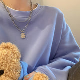 Necklace for Women Geometric Multilayer Chain Cute Bear Necklace Fashion Clavicle Chain Jewelry Accessories Wholesale daiiibabyyy