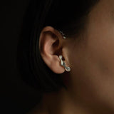 HUANZHI2020 New Lava Gold Metal Ear Cuff Earrings without Piercing Geometric Cartilage Earring Punk for Women Girl party Jewelry daiiibabyyy