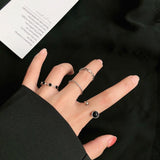Hiphop/Rock Metal Geometry Of Circular Ring Open Forefinger Punk Accessories Buckle Joint Tail Ring Women Jewelry Gifts