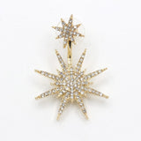 Beautiful Shiny Star Hanging Earrings for Women Statement Fashion Funny Female Earring Sparkle Crystal Star Geometry Jewelry Za daiiibabyyy